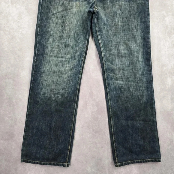 Remode Inc Blue Fade Button Denim Mens Jeans Pants 34x40 - Picture 4 of 8